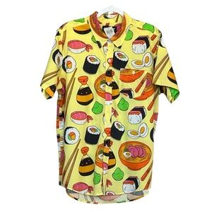 Hot Topic Button Down Sushi Print Shirt Size Size XL